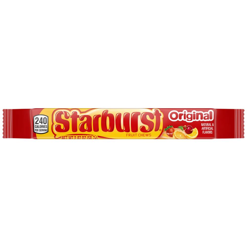 Starburst, Original Fruit Chews Chewy Candy, Full Size, 2.07 Oz