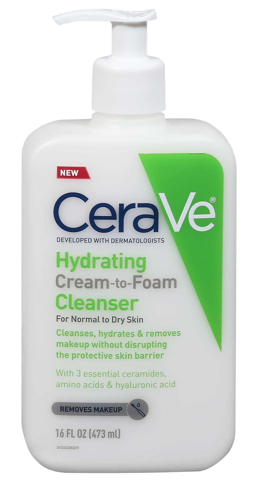 CeraVe Hydrating Cream-To-Foam Cleanser (16 fl oz)