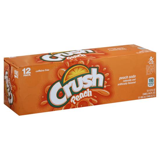 Crush Peach Soda Cans (12 ct, 12 fl oz)