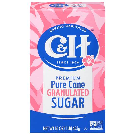 C&H Pure Cane Granulated White Sugar (16 oz)