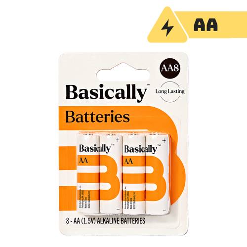 Basically, Aa Alkaline Batteries (8 ct)