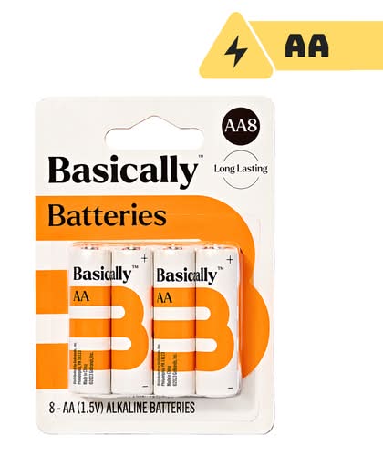 Basically, Aa Alkaline Batteries (8 ct)