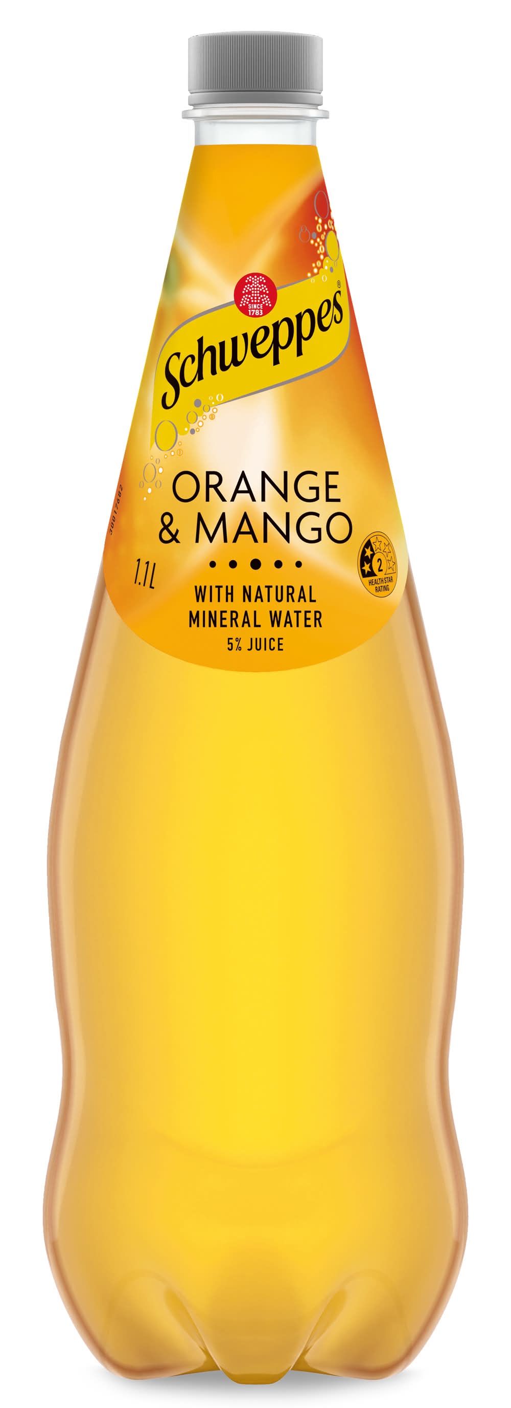 Schweppes Natural Mineral Water, Orange & Mango (1.1L)
