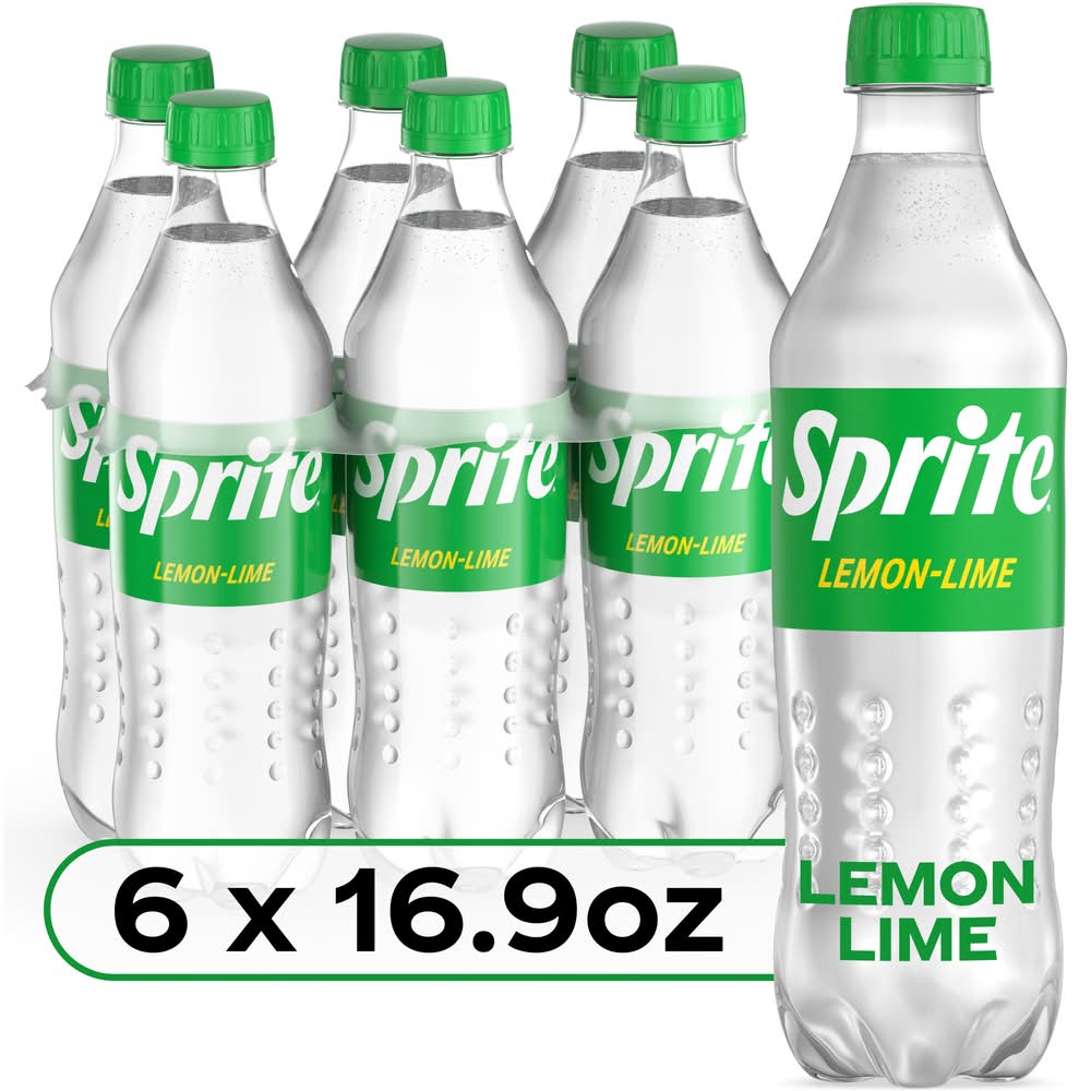 Sprite Flavored Soda, Lemon-Lime (6 x 16.9 fl oz)