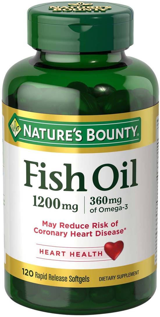 Nature's Bounty Fish Oil Softgels 1200mg, 120CT