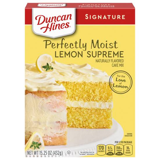 Duncan Hines Signature Perfectly Moist Lemon Supreme Cake Mix