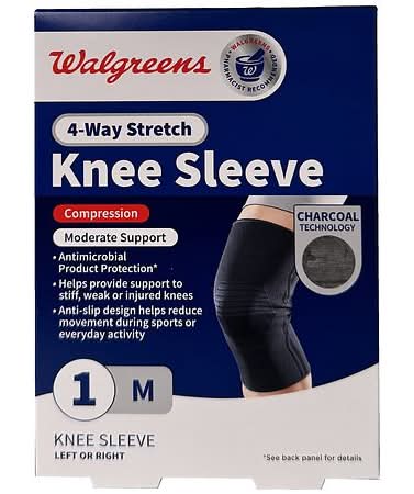 Walgreens Knee Sleeve With 4 Way Stretch Medium