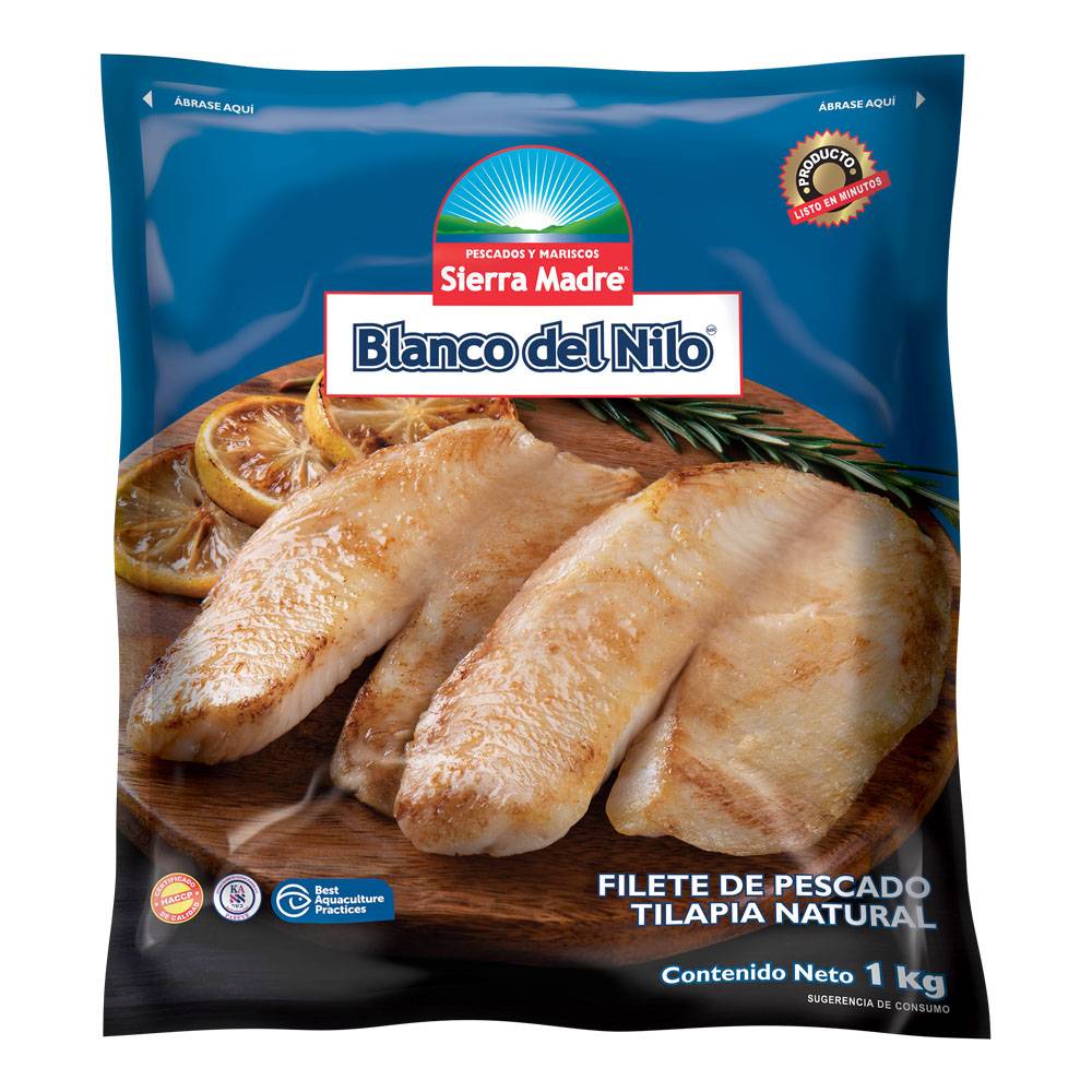 Sierra madre filete de pescado blanco del nilo (1 kg)