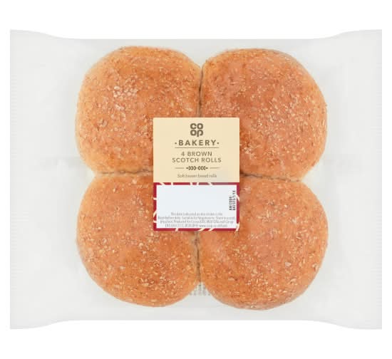 Co Op Bakery Brown Scotch Rolls (4 pack)