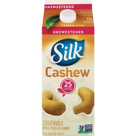 Silk Cashew- Unsweet 1/2 gal