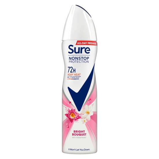 Sure Anti-Perspirant Deodorant Aerosol Bright Bouquet Nonstop Protection 150 ml