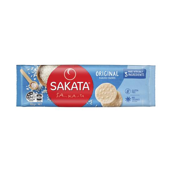 Sakata Plain Rice Crackers Gluten Free 100g