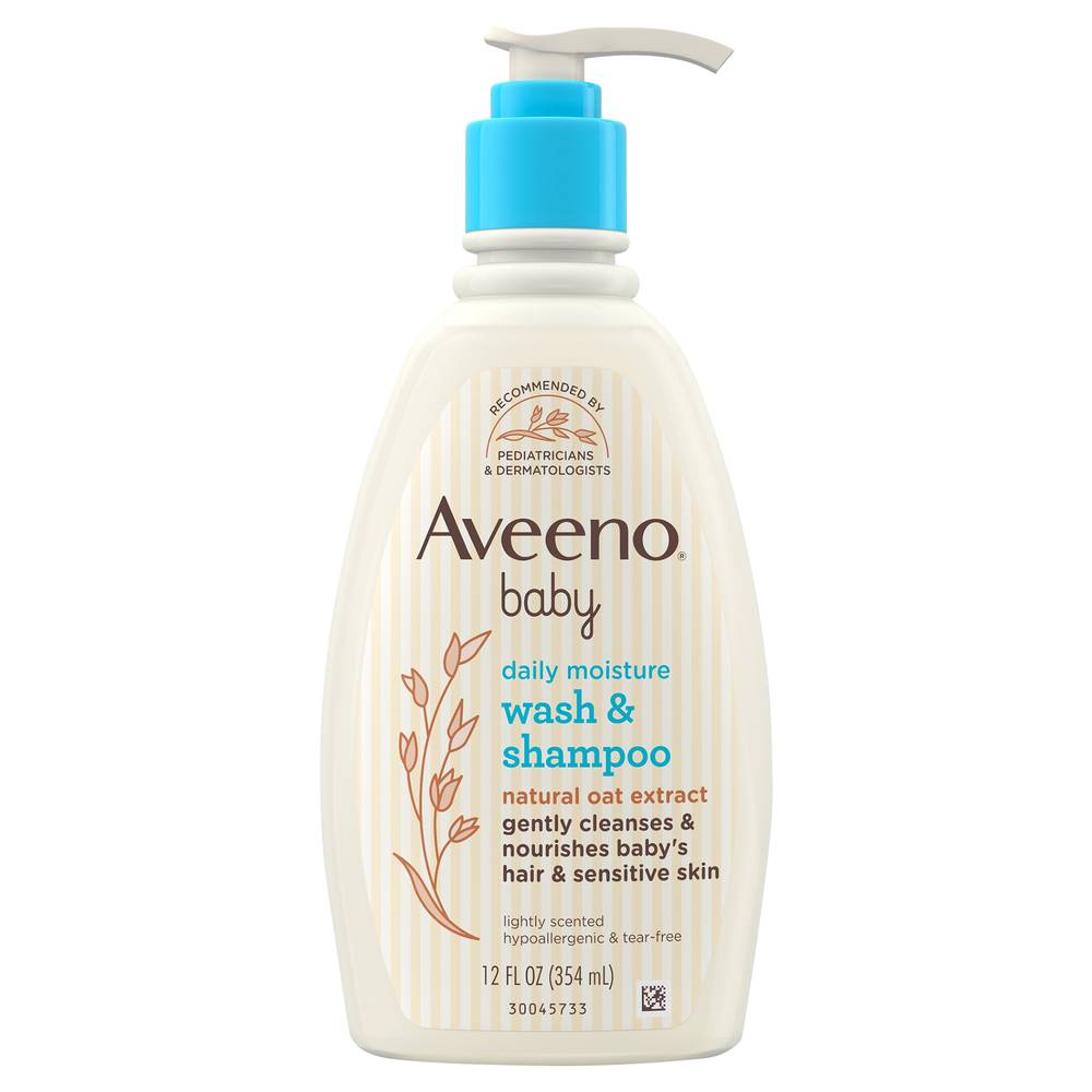 Aveeno Baby Daily Moisture Body Wash & Shampoo Oat Extract (12 fl oz)