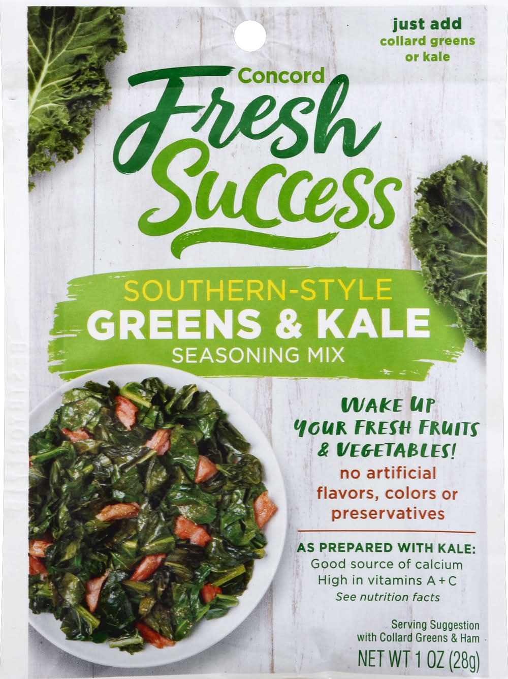 Concord Foods Greens & Kale Southern-Style Seasoning Mix (1 oz)