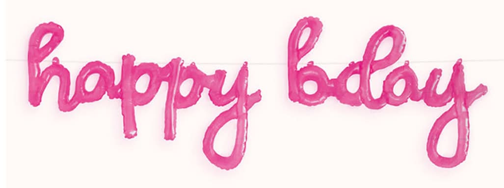 321 Party! Clear Plastic Jelly "Happy Birthday" Balloon Banner 2 Pc - Assorted