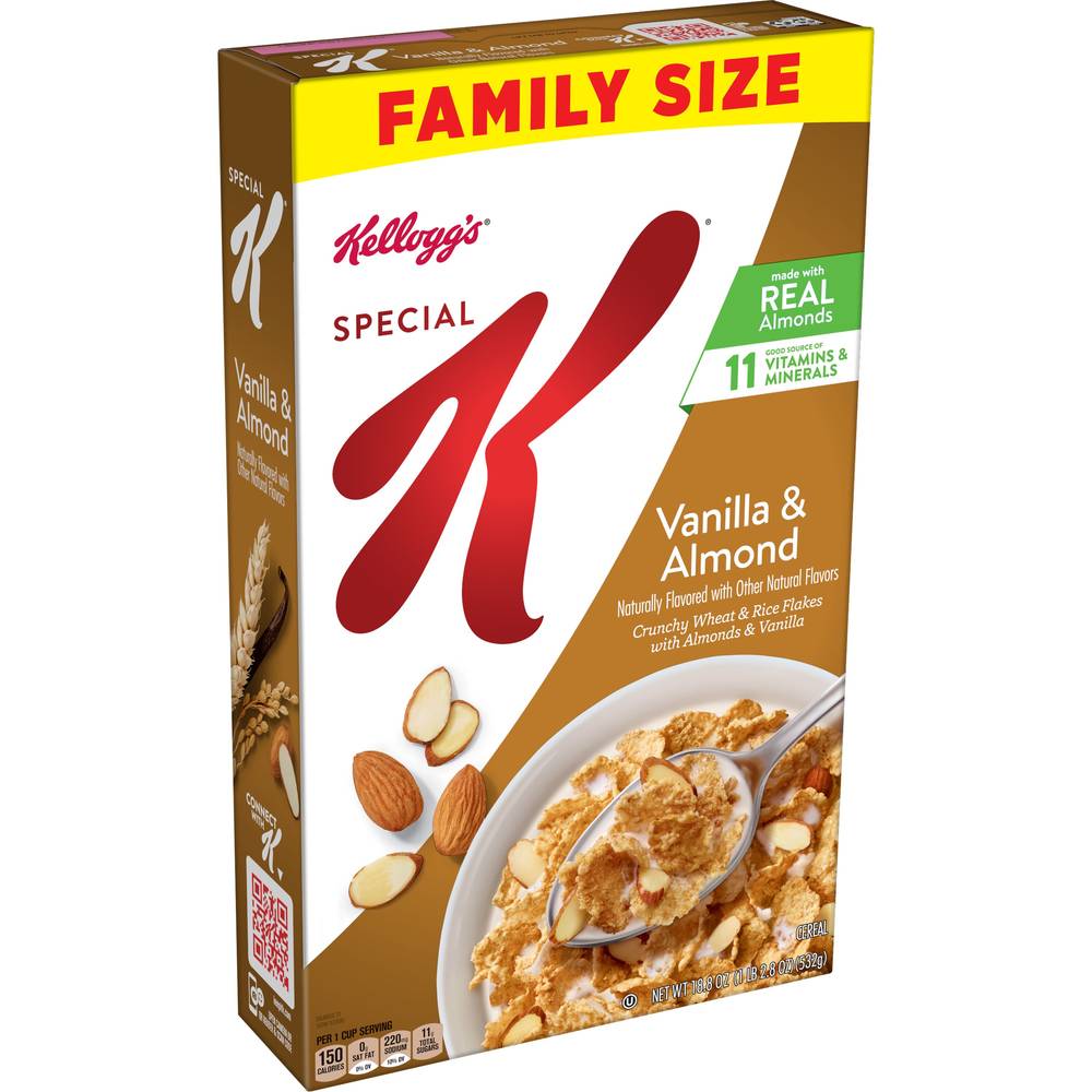 Special K Vanilla & Almond Breakfast Cereal, 18.8 Oz