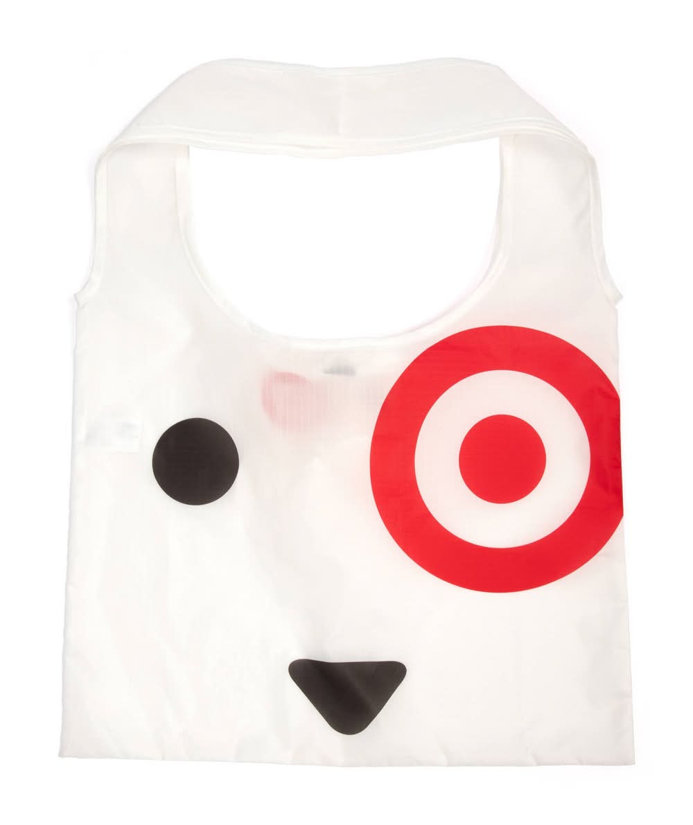 Target Reusable Bullseye Dog Foldable Pocket Bag, 16x21 in