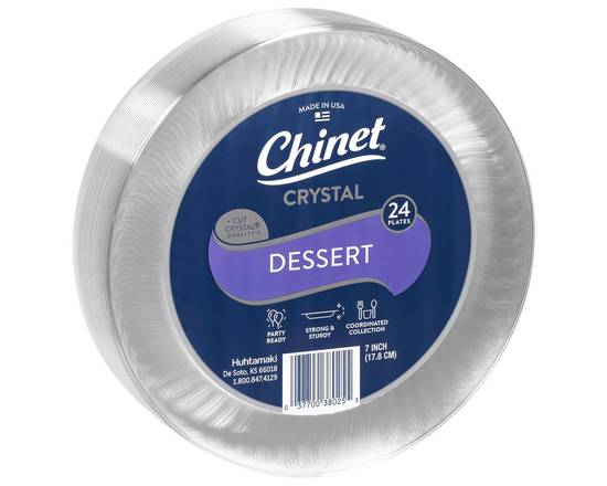Chinet · Cut Crystal 7  Dessert Plates (24 plates)