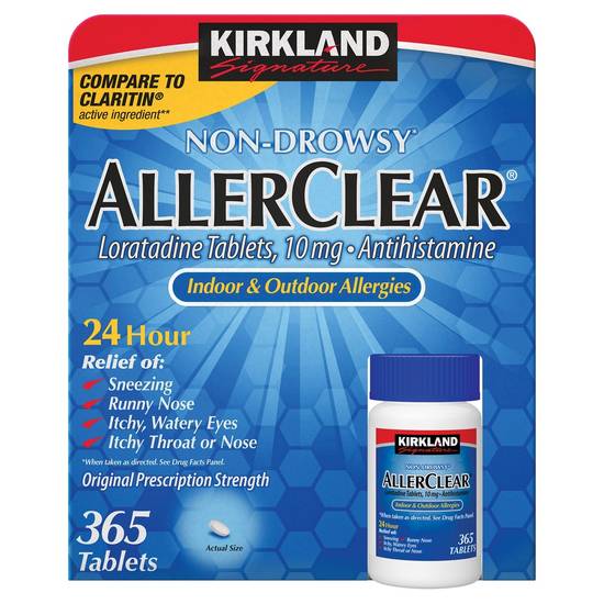 Kirkland Signature Allerclear 10 mg Tablets (365 ct)