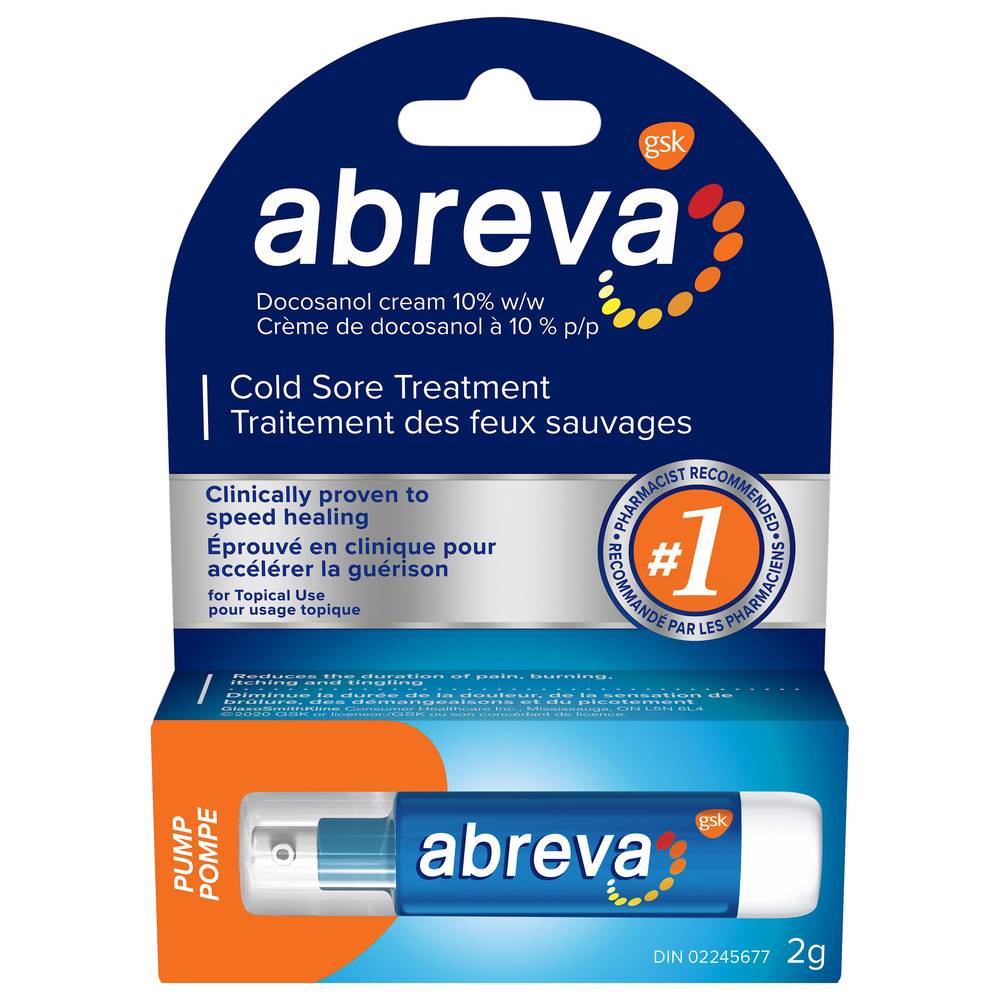 Abreva Cold Sore Treatment Pump (2 g)