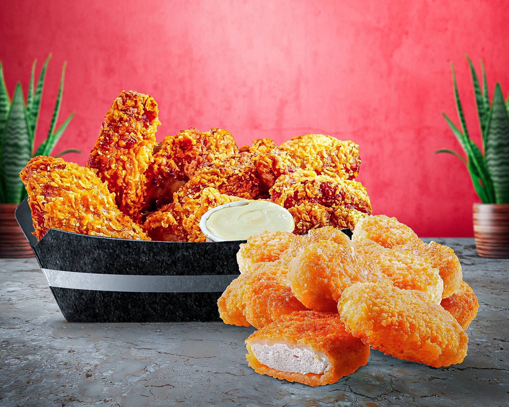 SpicyCrunchPack ( 10 Wings épicés + 2 Tenders )🌶️🍗