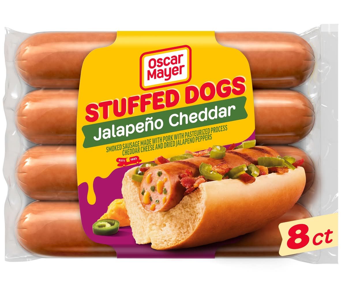 Oscar Mayer Stuffed Hot Dogs, Jalapeno Cheddar (16 oz, 8 ct)