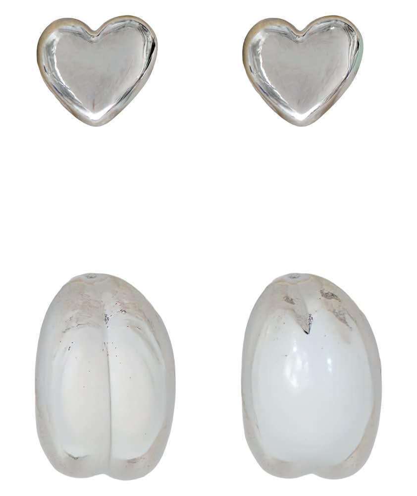 Serra Valentines Jewelry - 2pk Silver Earrings