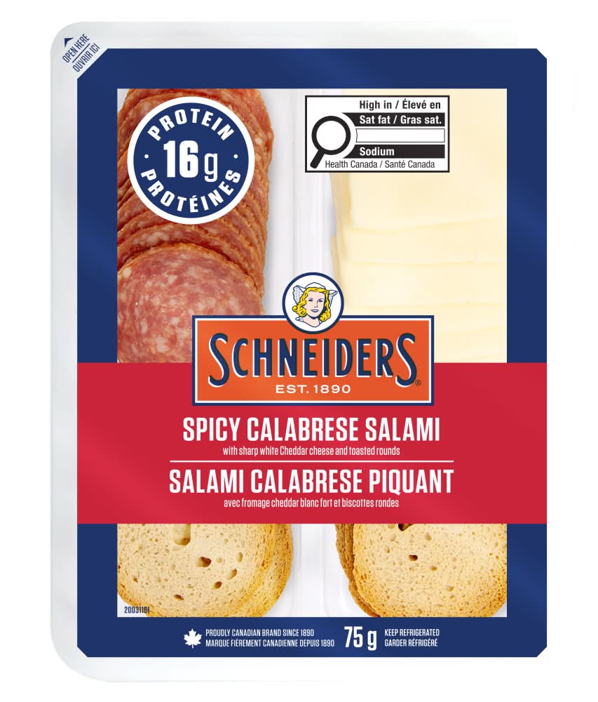 Schneiders Dry Cured Spicy Calabrese Salami Snack Kit (75 g)