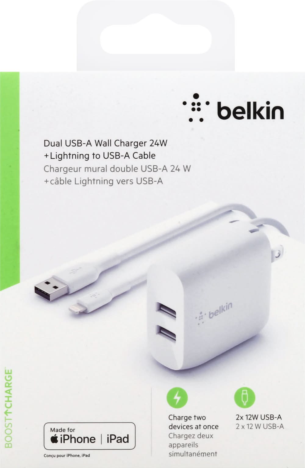 Belkin Dual Usb-A Wall Charger 24w