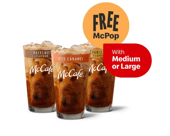 Medium Flavoured Iced Latte McCafé