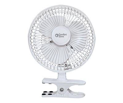 Comfort Zone 2 Speed Clip Fan (6" /white )