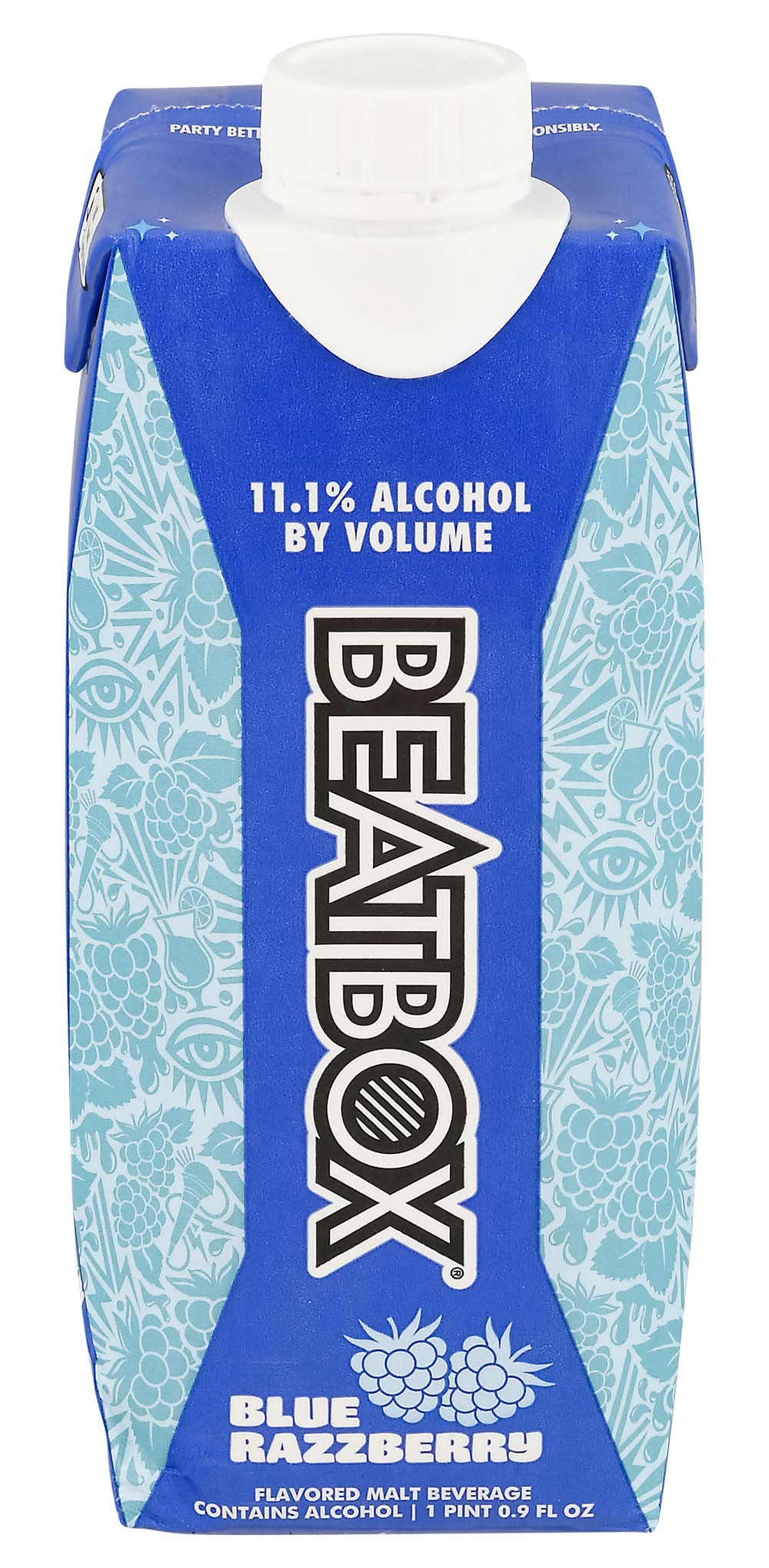 BeatBox Malt Beverage, Blue Razzberry (0.9 fl oz)