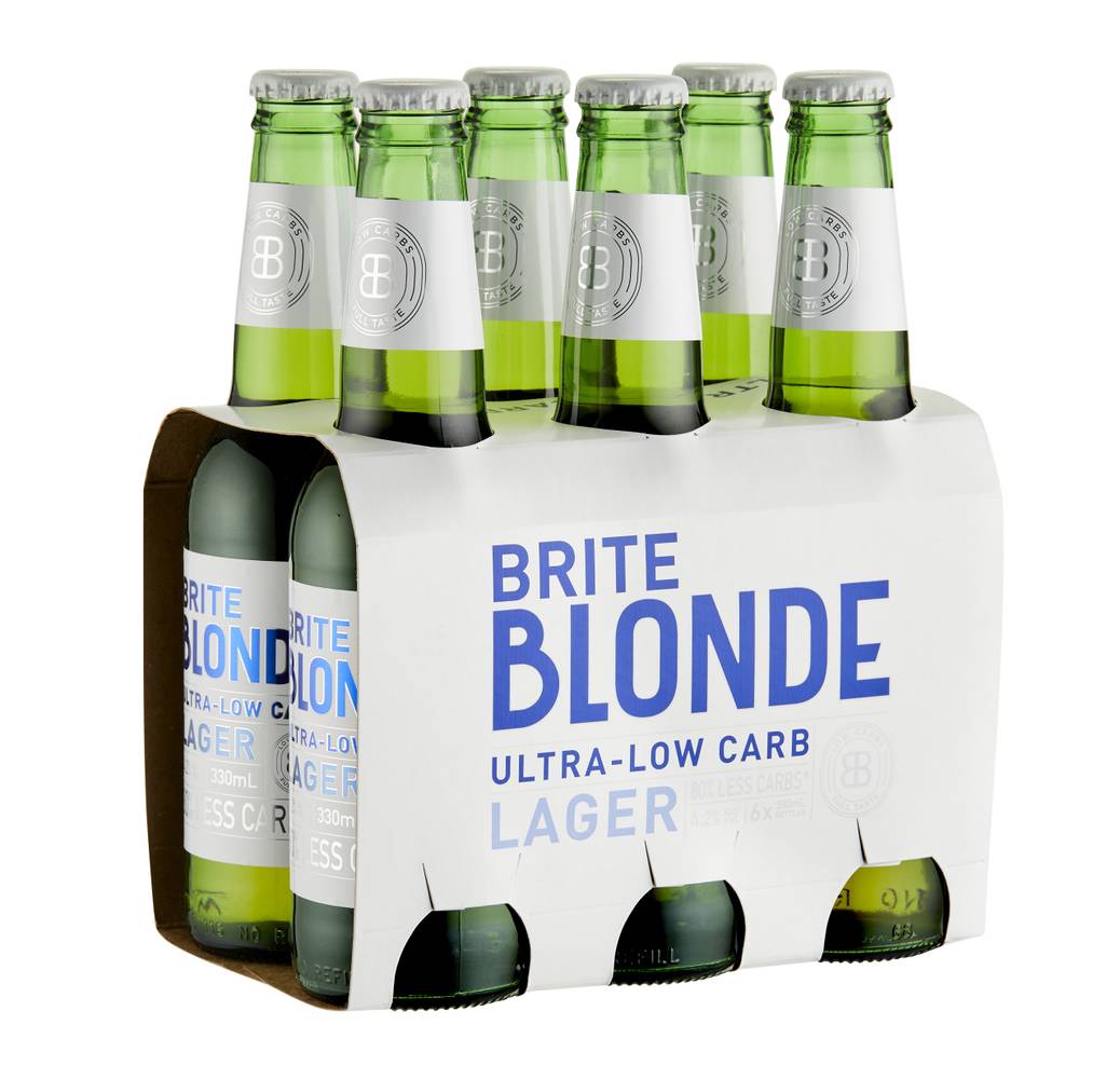 Brite Blonde Ultra Low Carb Bottle 330mL X 6 pack