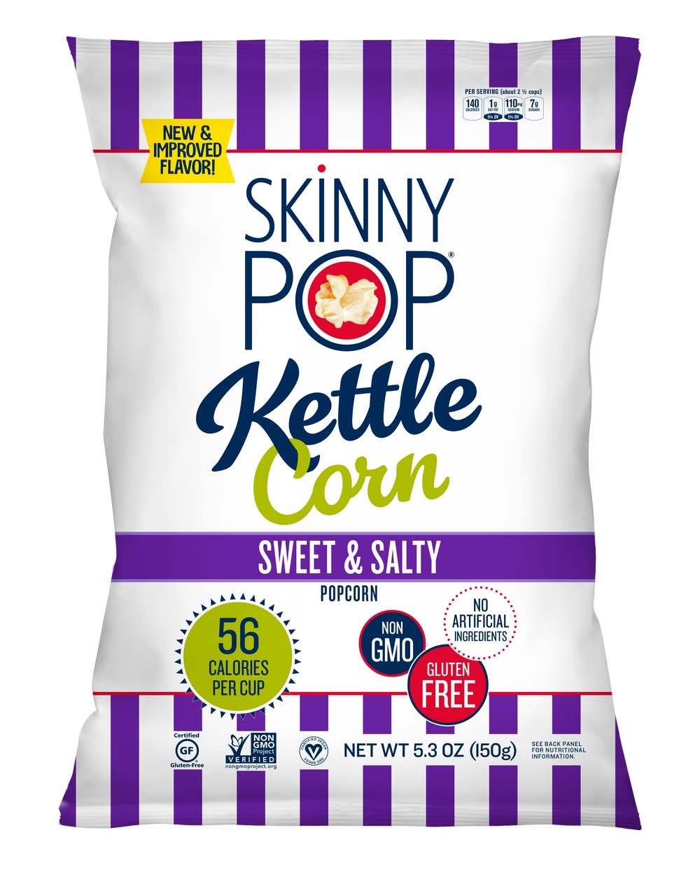 SkinnyPop Corn Popcorn, Sweet & Salty Kettle (5.3 oz)