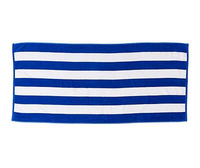 Navy & White Stripe Cabana Beach Towel
