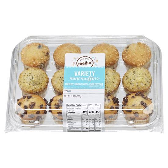 Meijer Mini Muffin, Variety Pack, 12ct