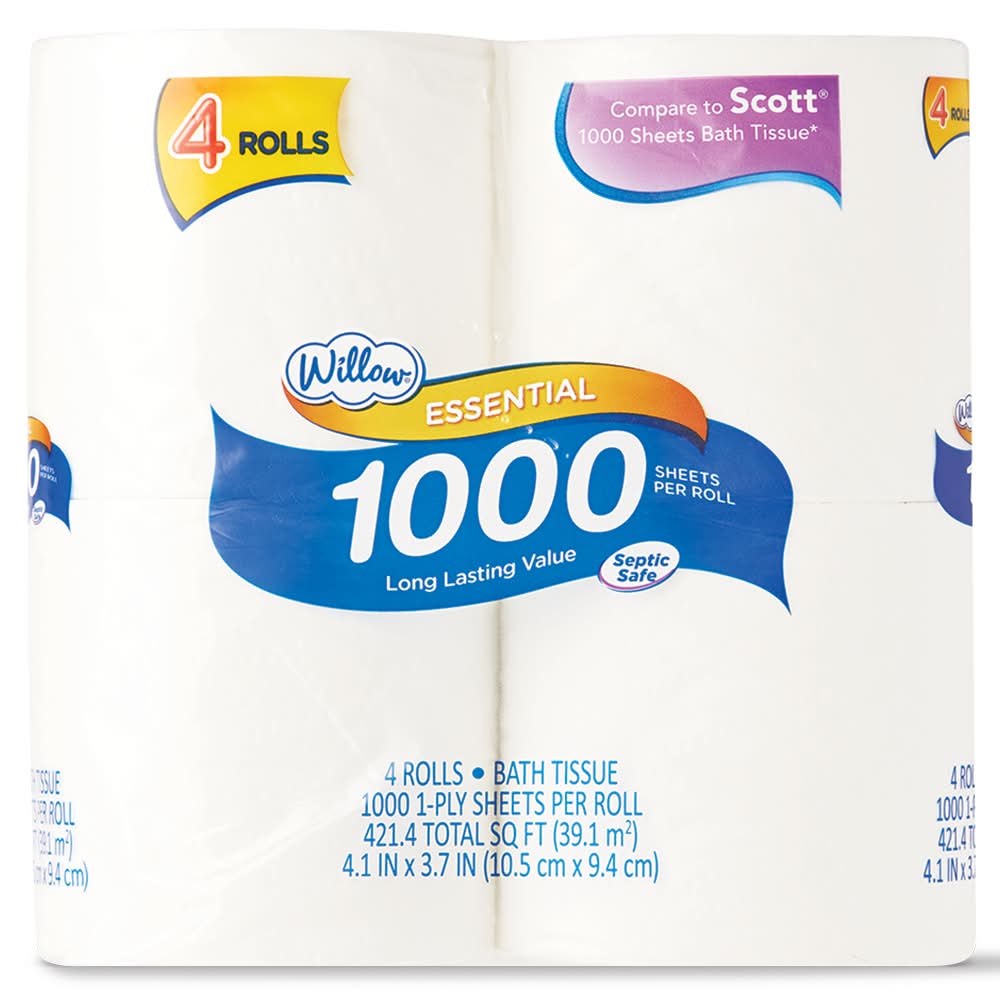 Willow 1000 Sheet Bath Tissue