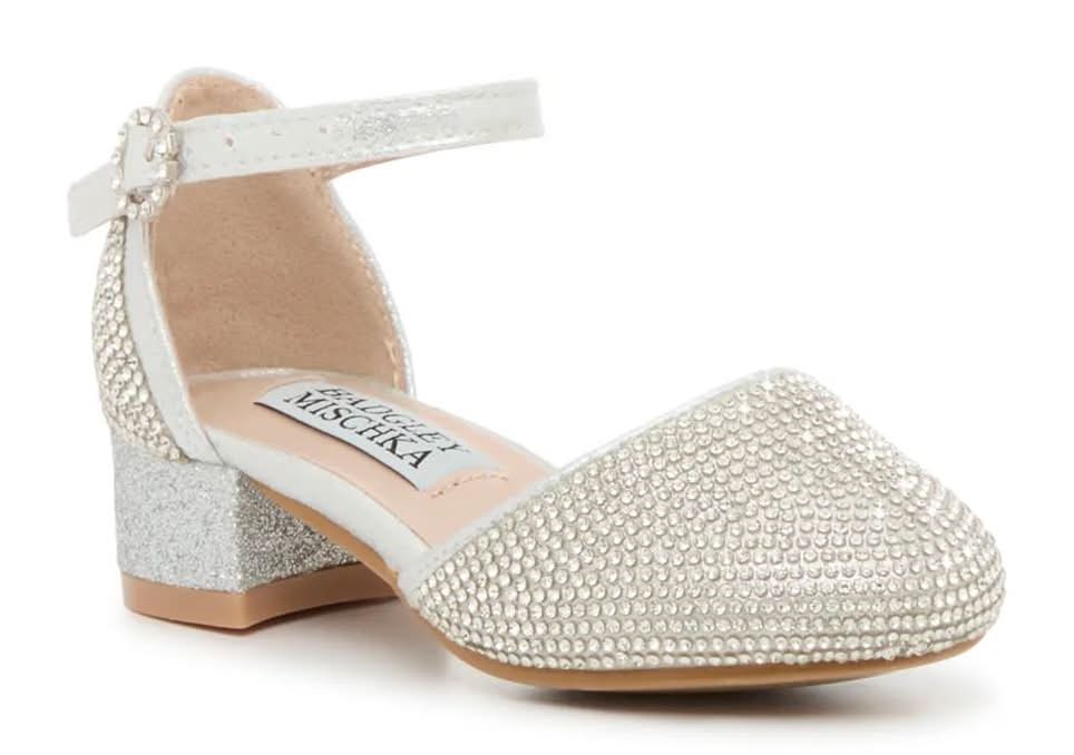 Badgley Mischka Sarah Pump - Kids' (Silver Metallic Medium - 10 Toddler)