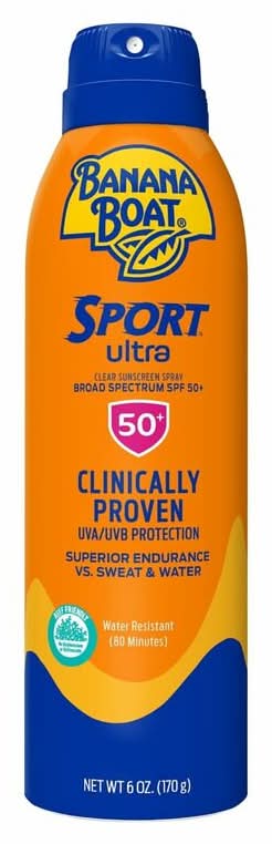 Banana Boat SPF-50 Ultra Sport Clear Sunscreen Spray