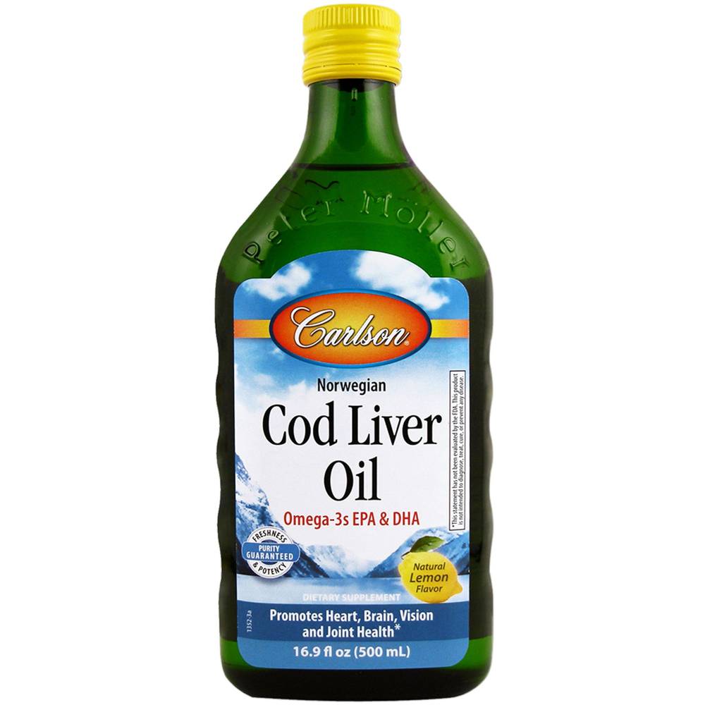 Norwegian Cod Liver Oil - Omega-3S 400Mg Epa And 500 Mg Dha - Lemon (16.9 Fluid Ounces)
