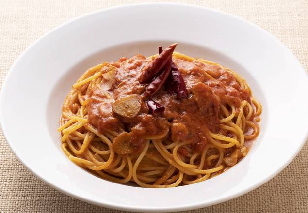 【２辛】辛さ増しトマトとニンニクのスパゲティ