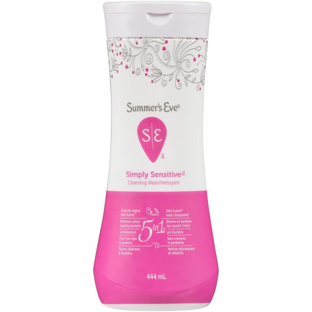 Summer's Eve Simply Sensitive 5 in 1 Cleansing Wash, Female (444 ml)