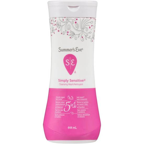 Summer's Eve Simply Sensitive 5 in 1 Cleansing Wash (444 ml)