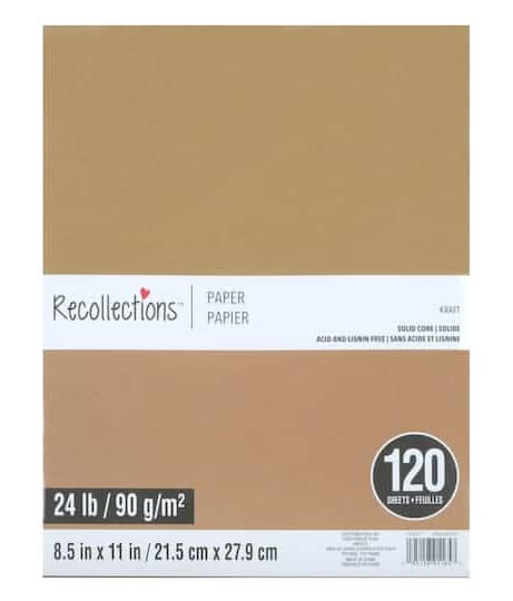 Recollections Paper pack 120 Sheets, 8.5" X 11" (120 ct)