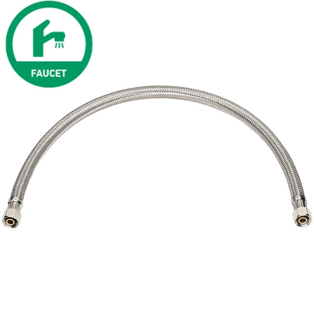 RELIABILT 3/8-in compression x 3/8-in Compression x 20-in Braided Stainless Steel Flexible Faucet Supply Line | 7223-20-38-6-RB