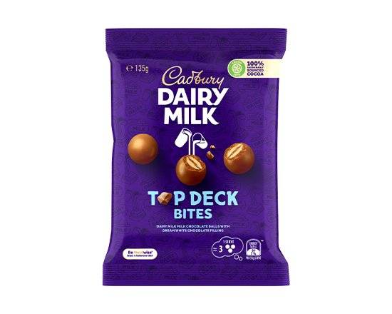 Cadbury Dairy Milk Top Deck Bites Bag 135g
