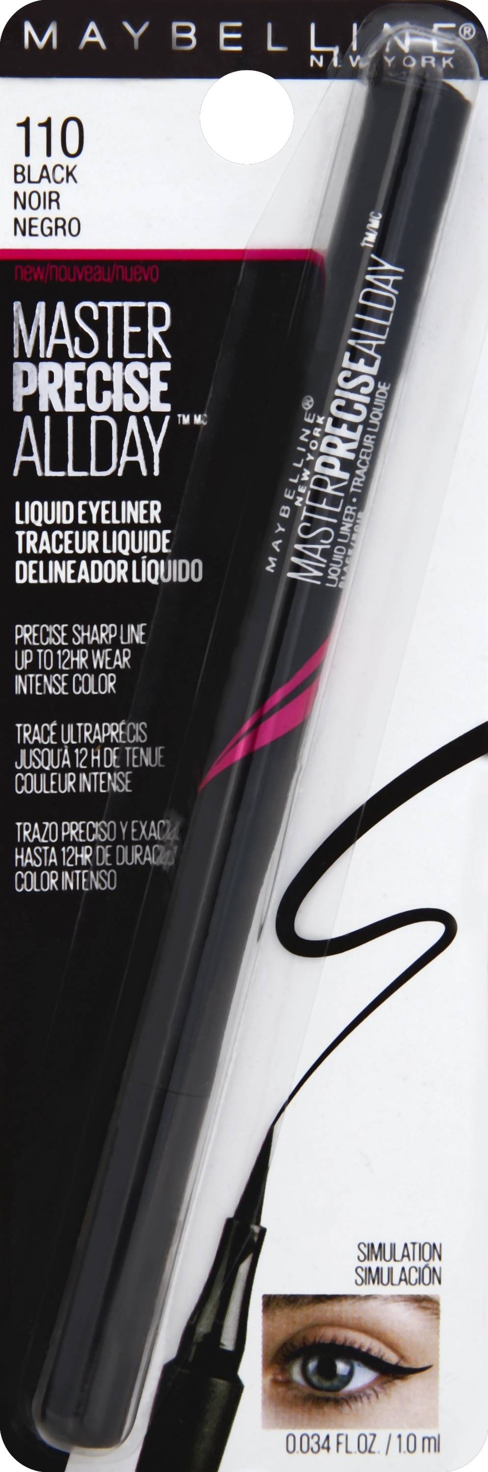 Maybelline New York Black 110 Liquid Eyeliner (1 ml)