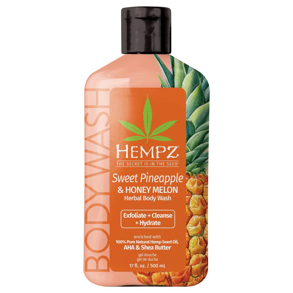 Hempz Herbal Body Wash, Sweet Pineapple- Honey Melon