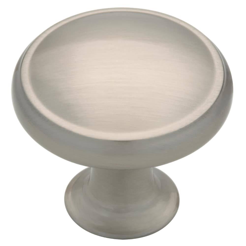 allen + roth Barnabas 1-3/16-in Satin Nickel Round Traditional Cabinet Knob | P18992W-SN-C