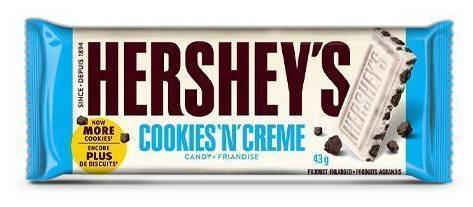 Hershey's Cookies N' Creme Full Size Candy Bar (43 g)